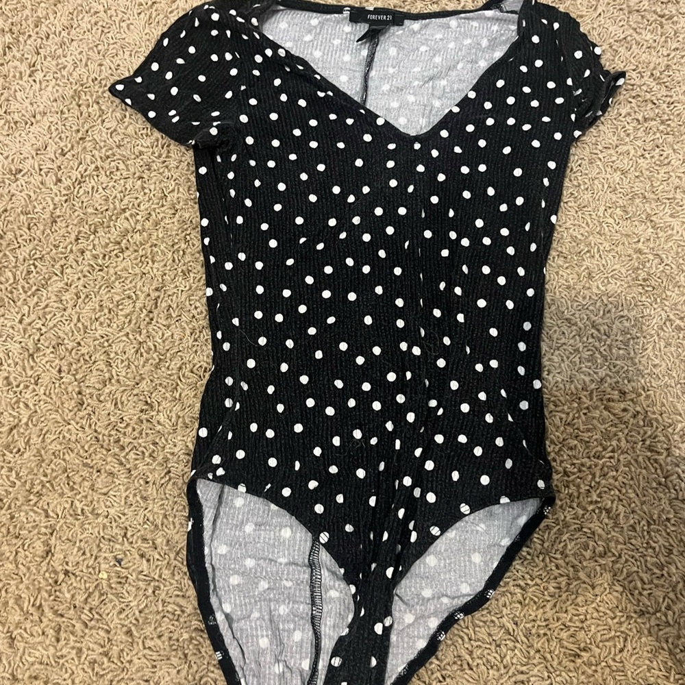Forever 21 Black and White Polka Dot Blouse